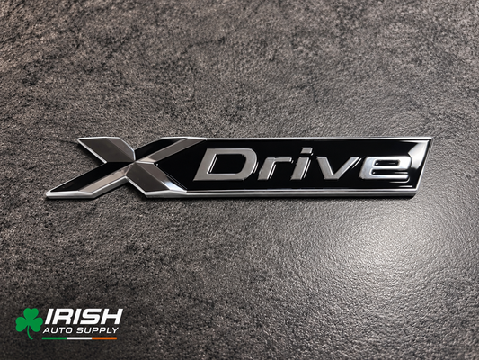 BMW XDrive Badge – Black & Silver